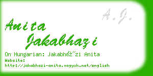 anita jakabhazi business card